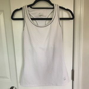 White athletic tank top